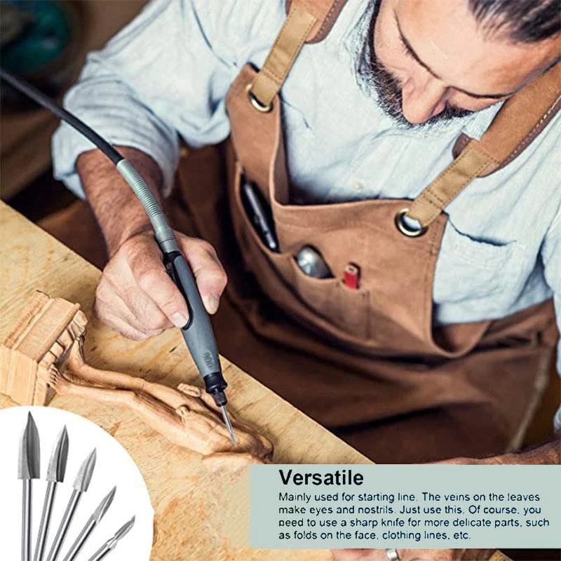Elevate Your Woodworking Game with 5-Piece Wood Carving Drill Bit Set - Image 6