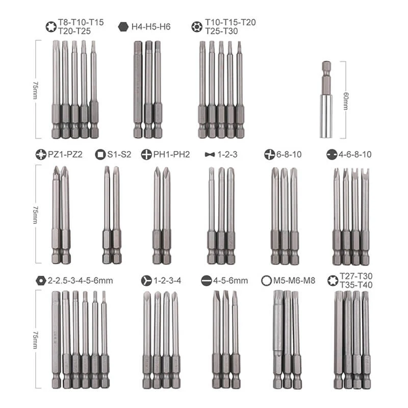 50 pieces of lengthened bits with different shapes - Image 7