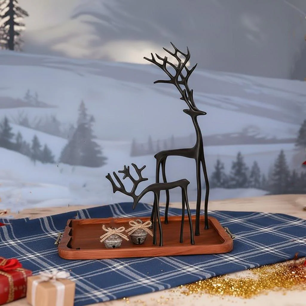 Black Reindeer Statues-Christmas Decorations - Image 3