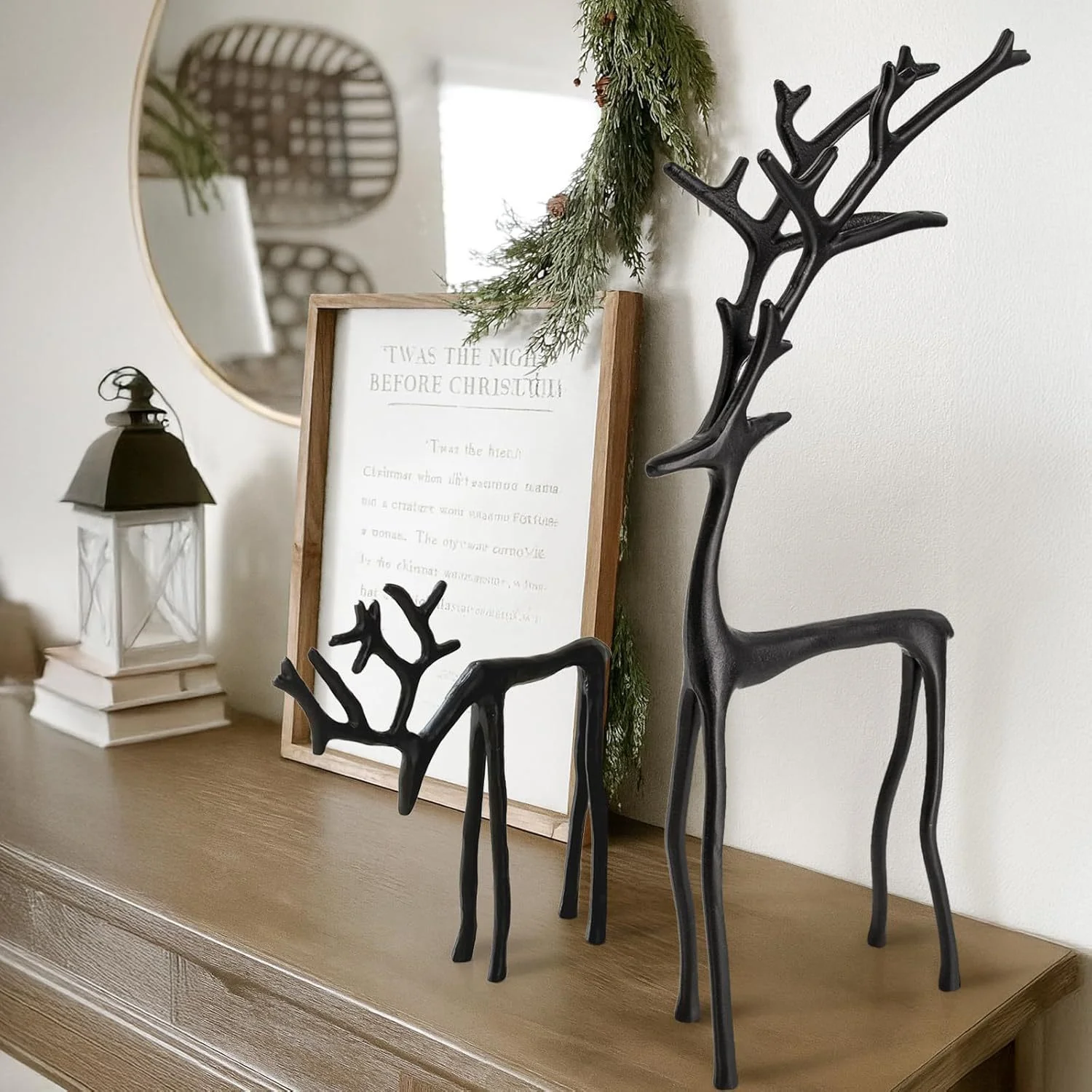 Black Reindeer Statues-Christmas Decorations - Image 4