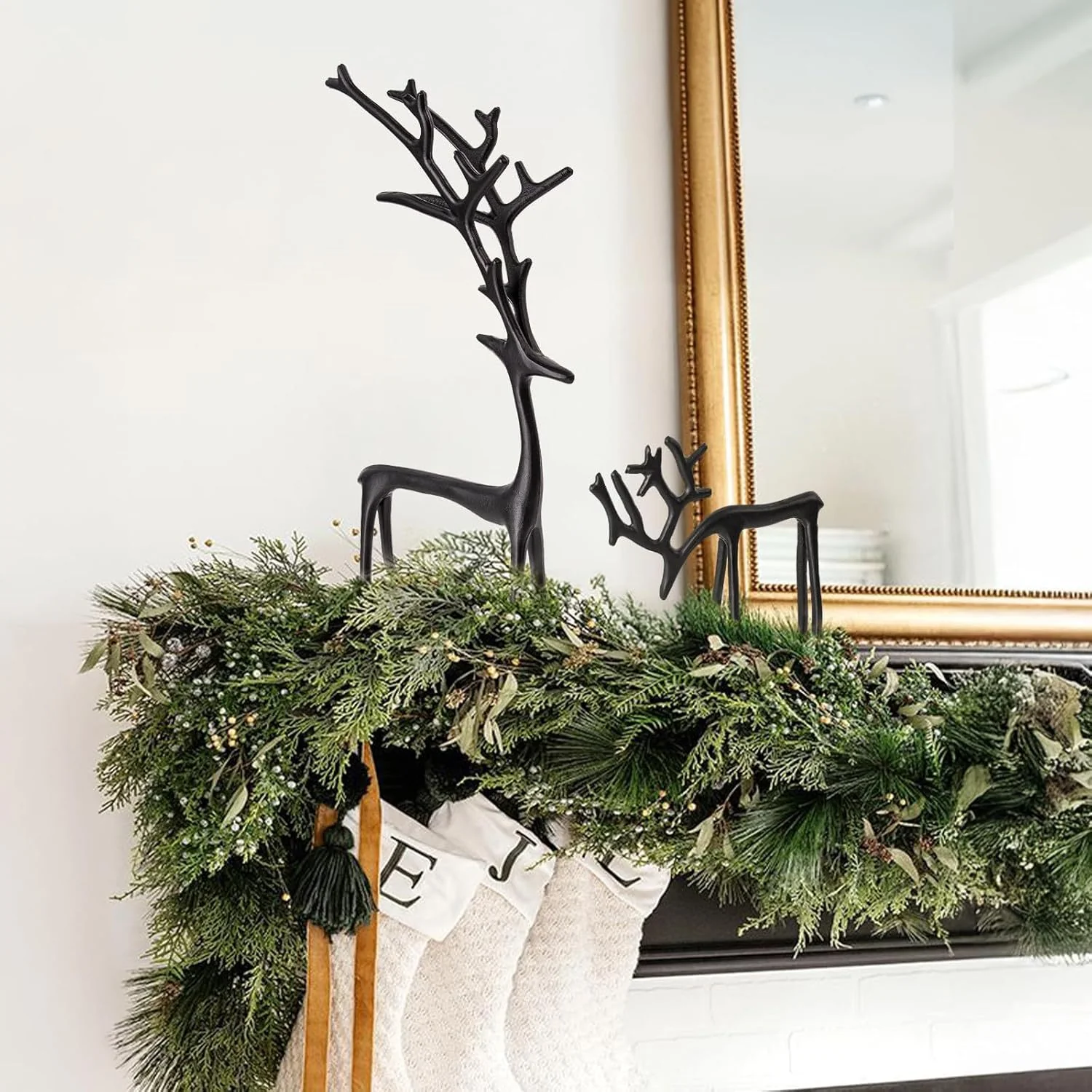 Black Reindeer Statues-Christmas Decorations - Image 5