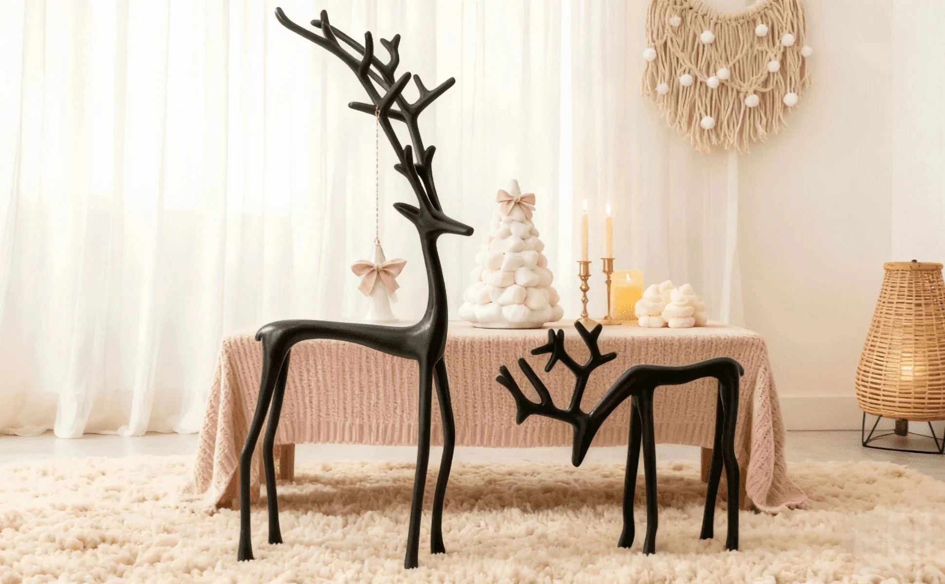 Black Reindeer Statues-Christmas Decorations - Image 8