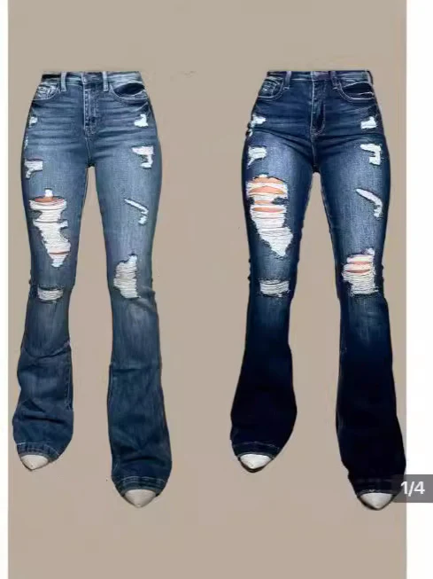 🔥Ripped flared jeans - Buy two and get free shipping! - Image 4
