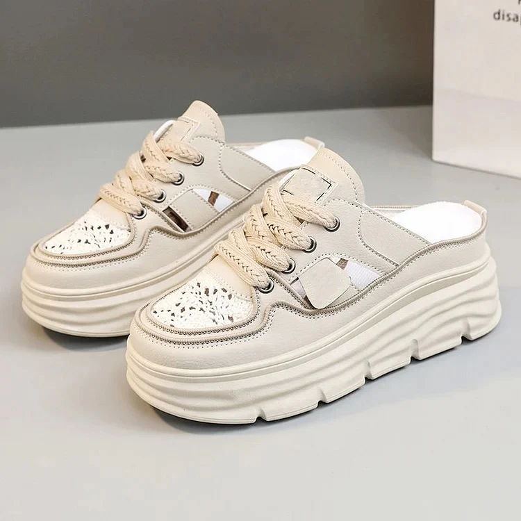 Lightweight Thick-sole Hollowed Breathable Shoes for Women - Image 10