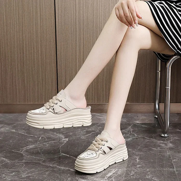 Lightweight Thick-sole Hollowed Breathable Shoes for Women - Image 6
