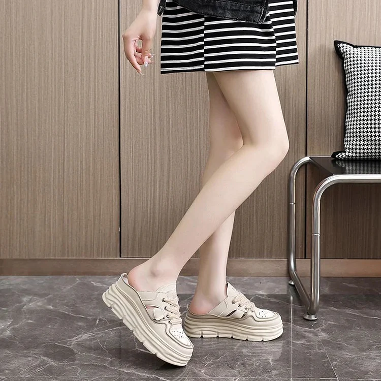 Lightweight Thick-sole Hollowed Breathable Shoes for Women - Image 7