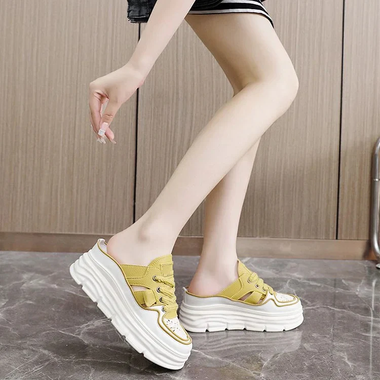 Lightweight Thick-sole Hollowed Breathable Shoes for Women - Image 8