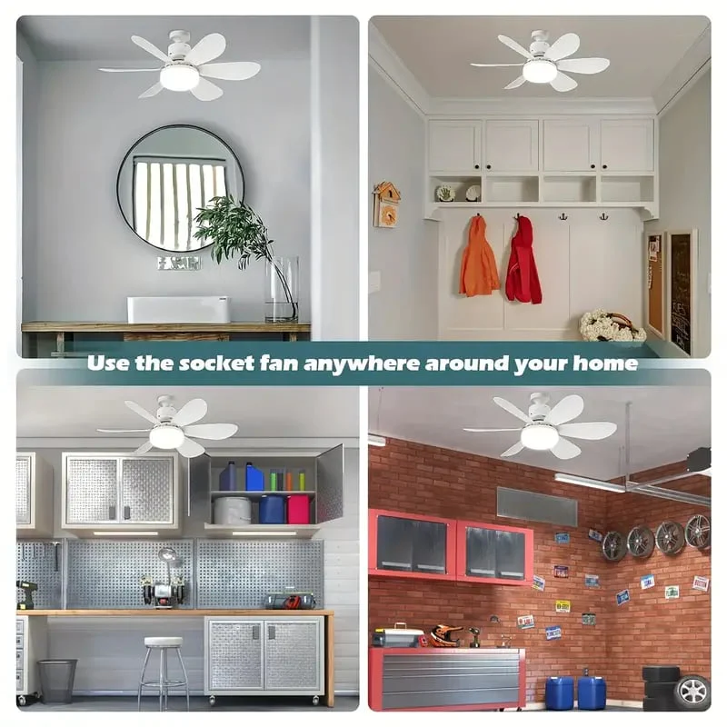 🔥Summer Sale 49% OFF🔥 Bright Cool Ceiling Socket Fan & Light with Remote Control - Image 13