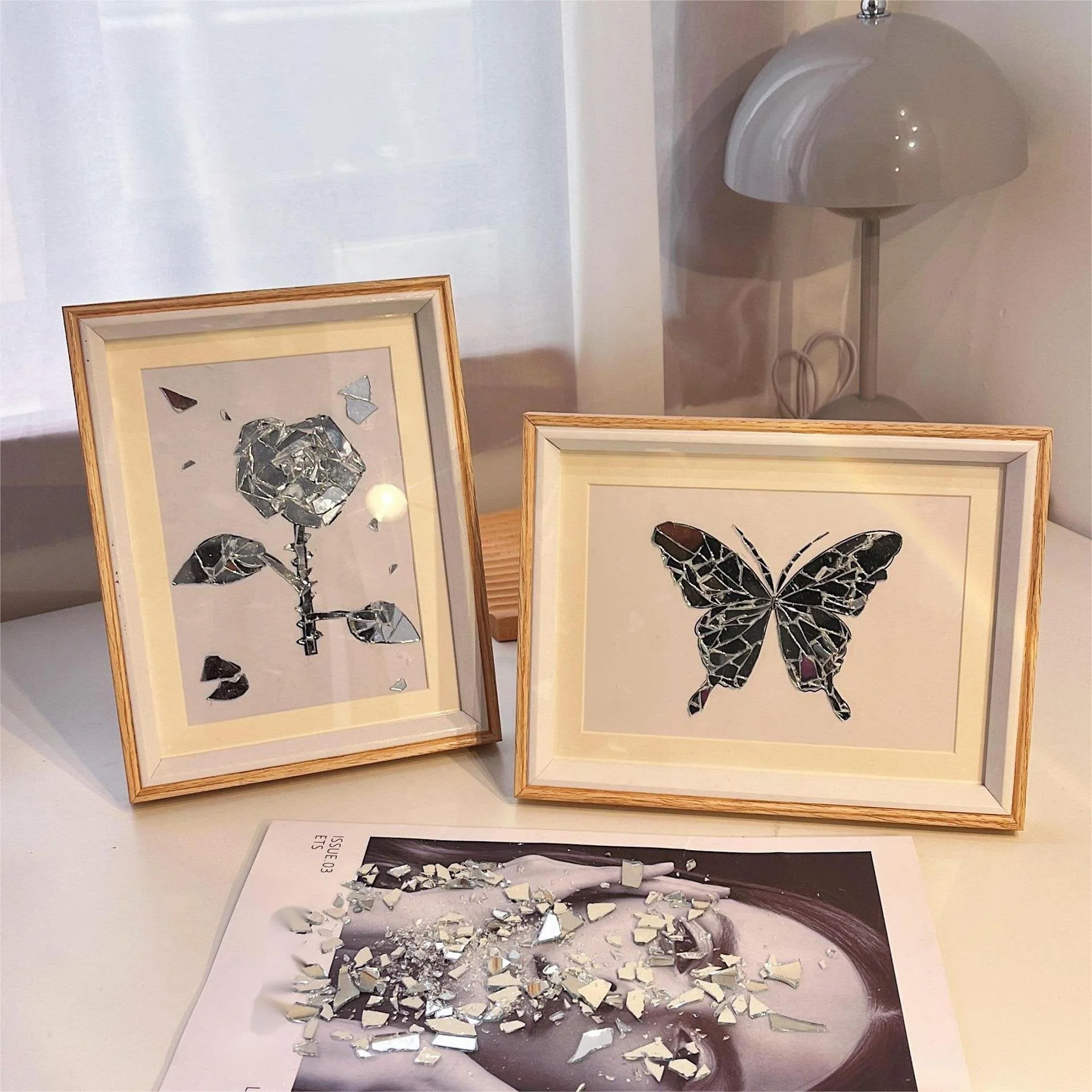 Creative handmade DIY - 🦋Butterfly Broken Mirror Photo Frame - Image 2