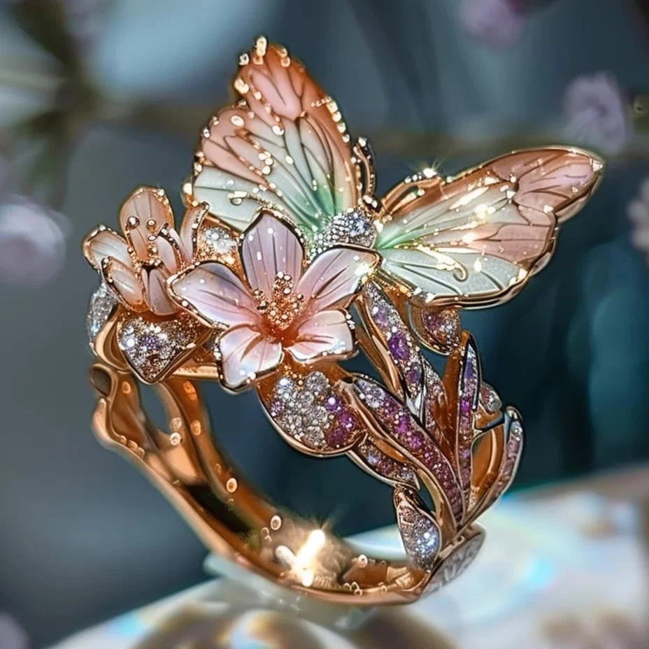 🔥Size Can Be Changed At Will 🌸Butterfly Flower Ring🌸 - Image 13