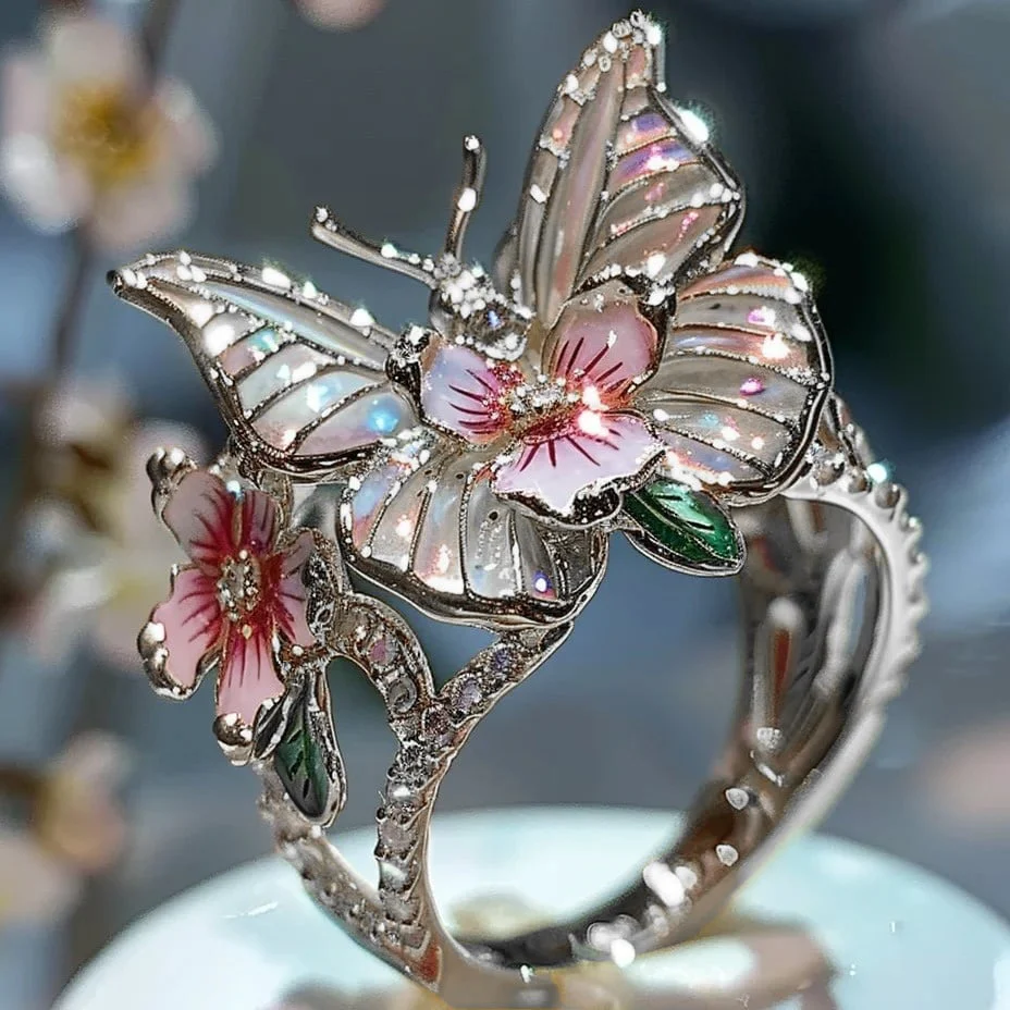 🔥Size Can Be Changed At Will 🌸Butterfly Flower Ring🌸 - Image 6