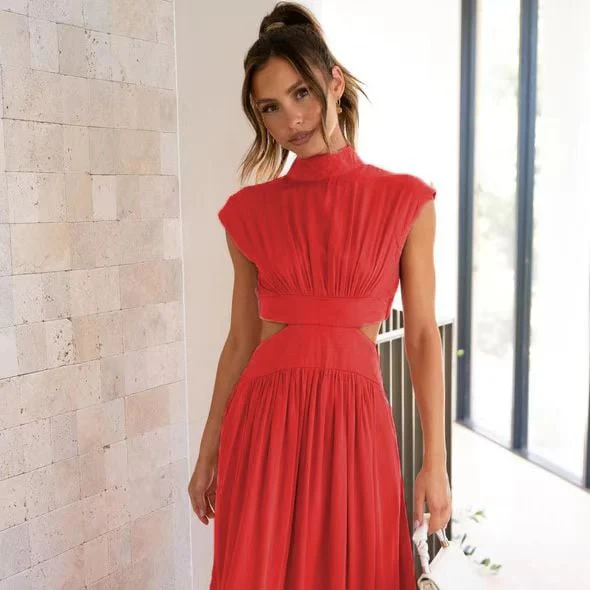 🔥 [Buy 2 Get Free Shipping] 2023 Cutout Waist Pocketed Vacation Midi Dress ✨ - Image 13