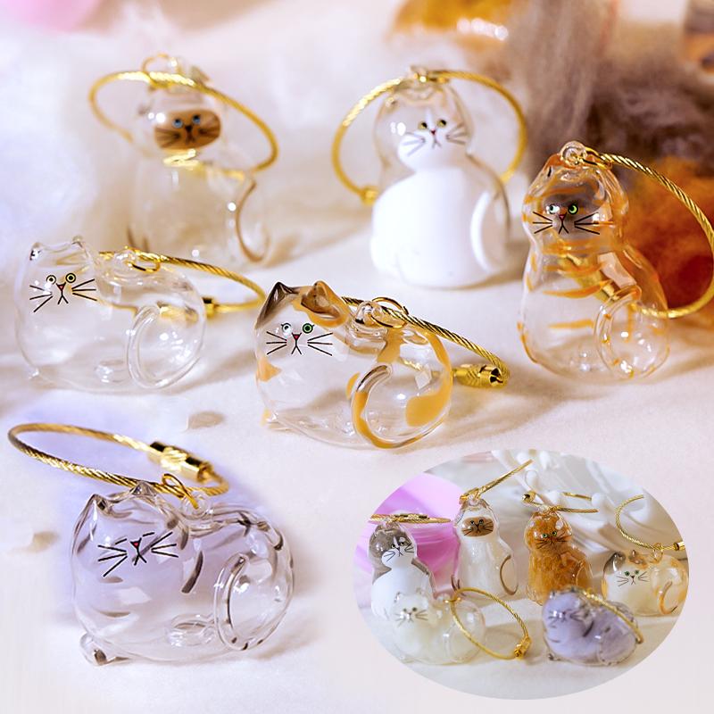 [Buy More Save More]10Pcs Cat Fur Collection Capsule, Cat Fur Memory Charm, Which Can Be Used as a Keychain - Image 2