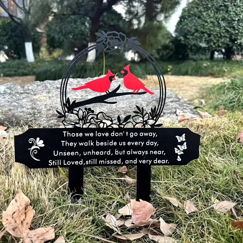 🐦Metal Cardinal Cemetery Memorial Stake💖 - Image 4
