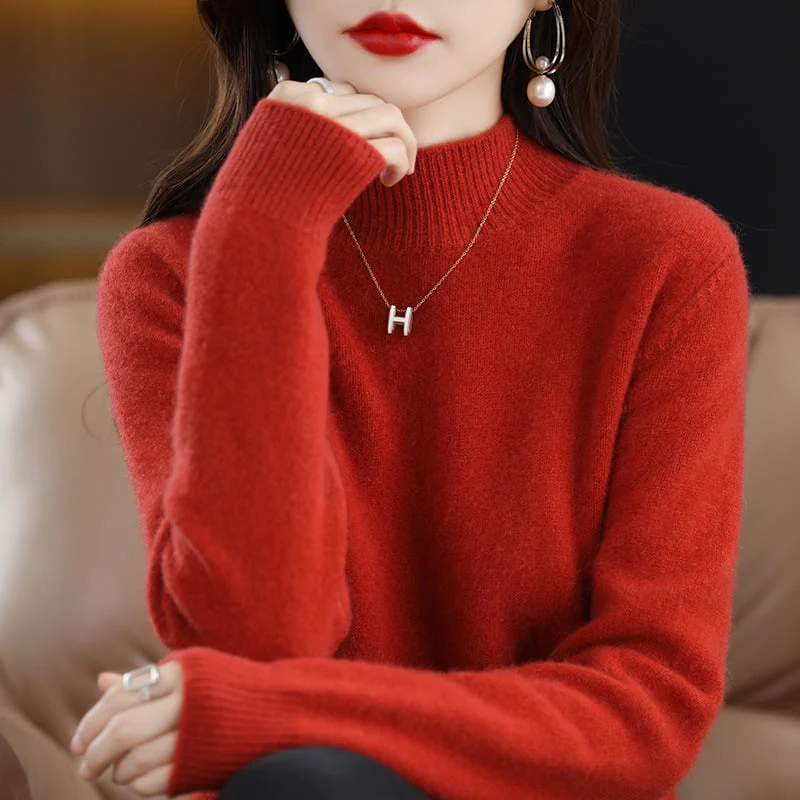 Women's cashmere sweater, 100% wool, say goodbye to static electricity - buy two and get free shipping! - Image 19