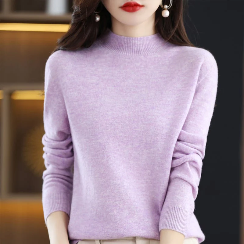 Women's cashmere sweater, 100% wool, say goodbye to static electricity - buy two and get free shipping! - Image 30