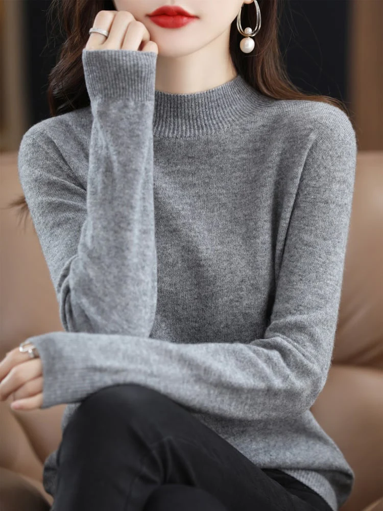Women's cashmere sweater, 100% wool, say goodbye to static electricity - buy two and get free shipping! - Image 33