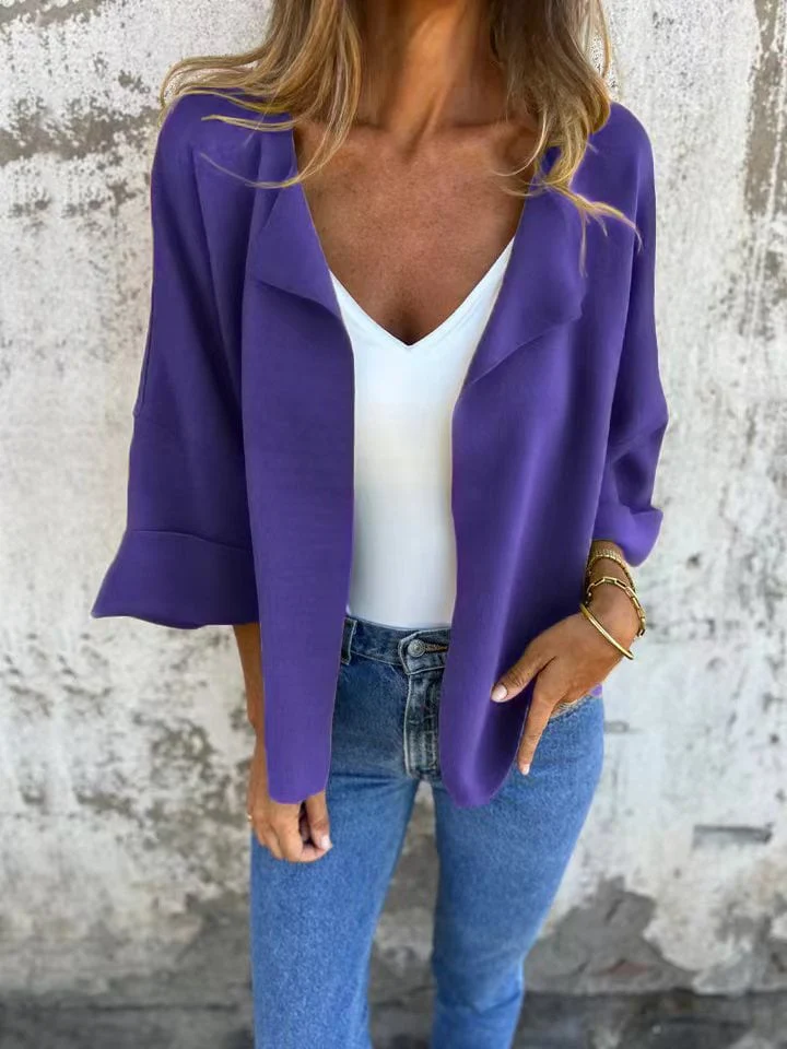 Casual Faux Suede Cardigan - Image 4