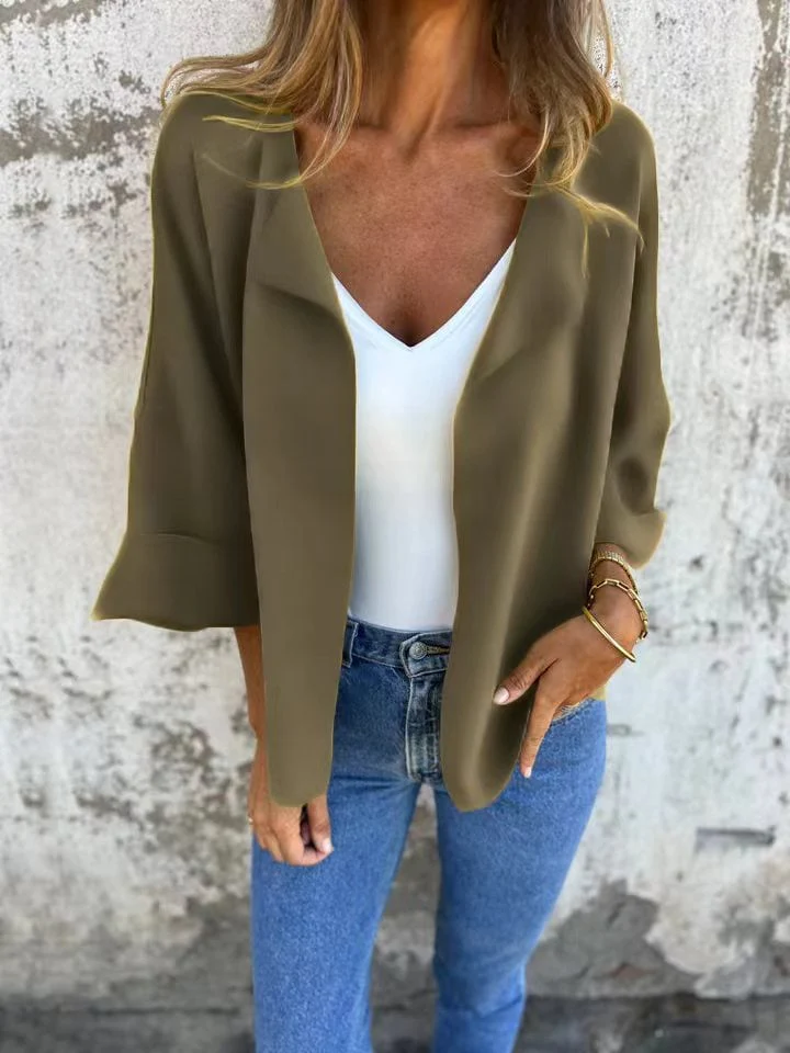 Casual Faux Suede Cardigan - Image 5