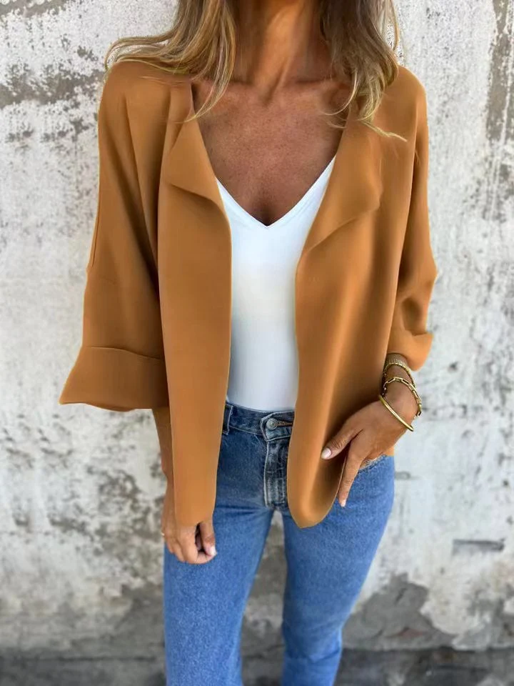 Casual Faux Suede Cardigan - Image 6