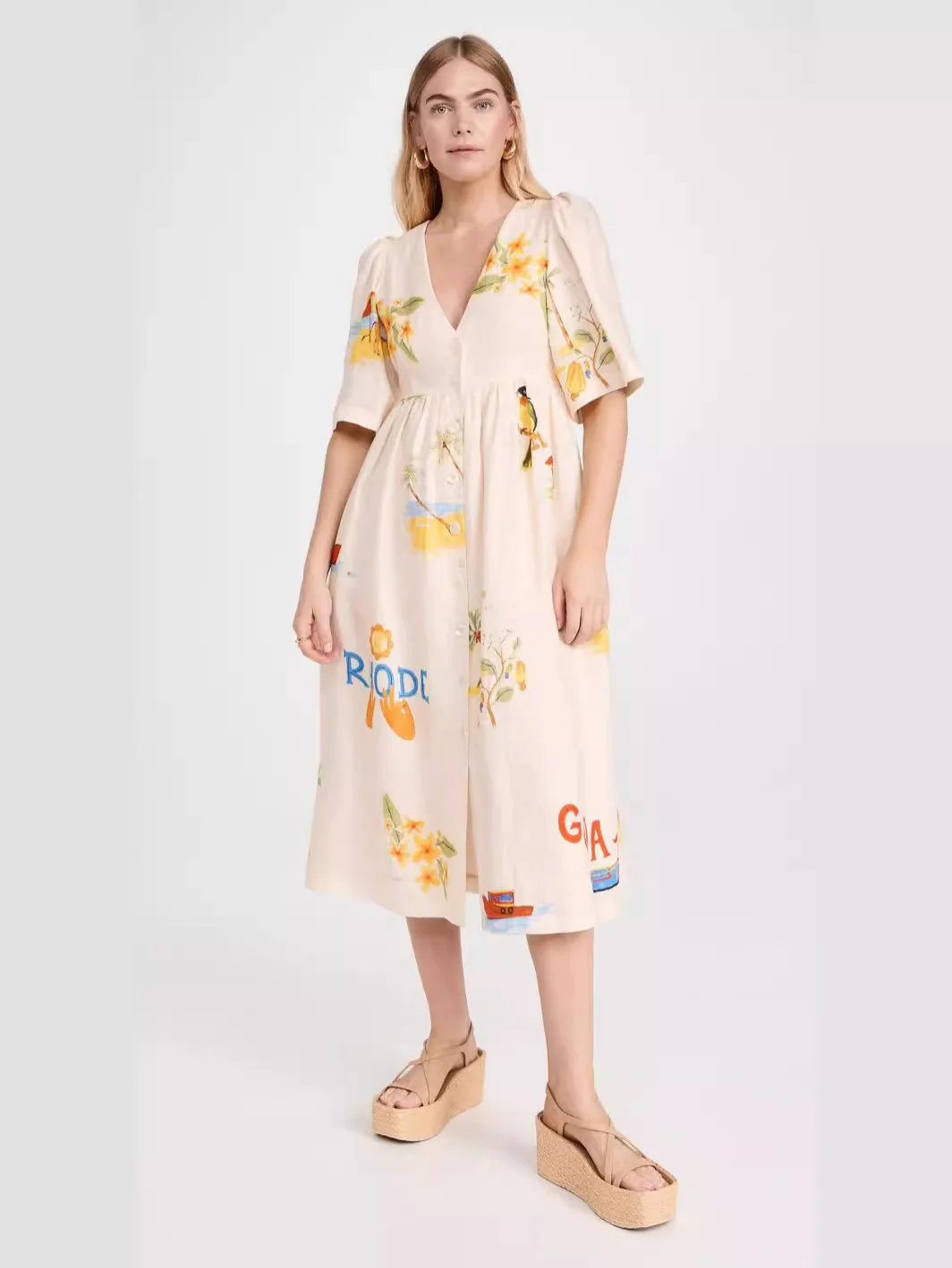 🌸Casual Puff Sleeve Dress - Image 2