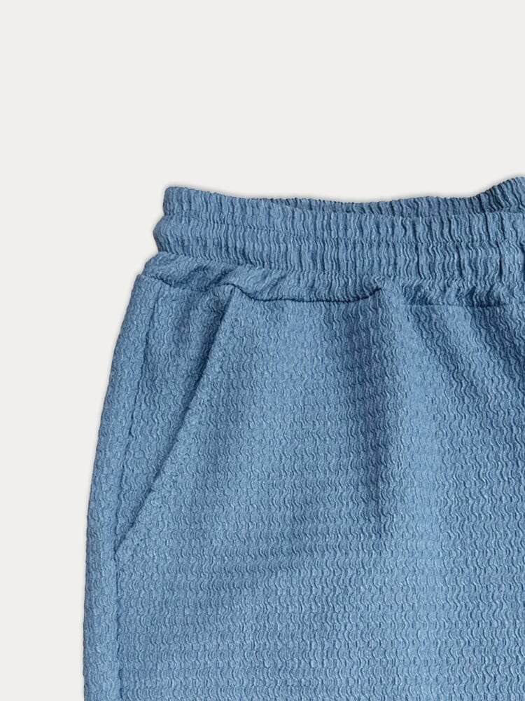 ✈️Buy two and get free shipping!✈️Casual Water Ripple Textured Shirt Set - Image 11