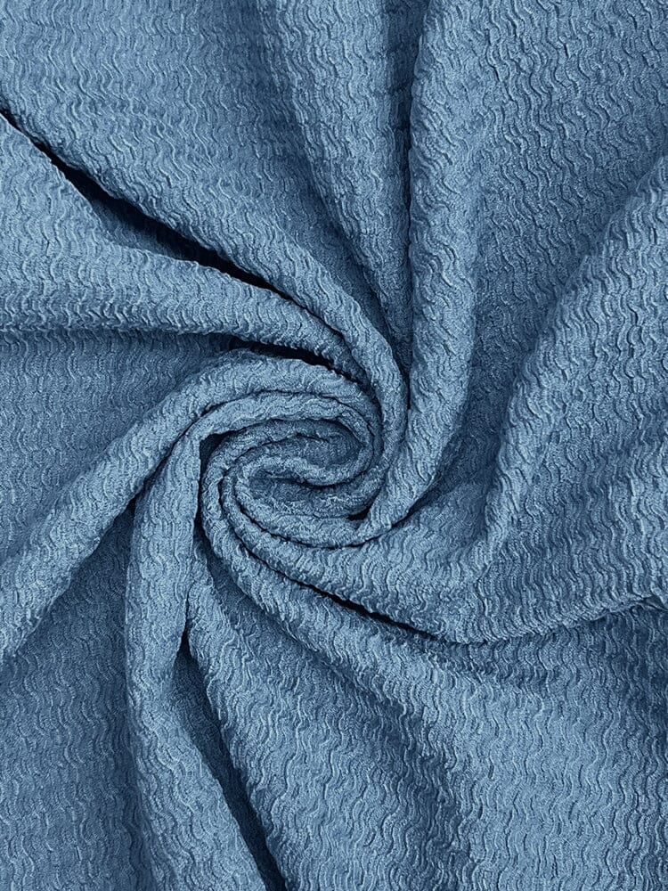 ✈️Buy two and get free shipping!✈️Casual Water Ripple Textured Shirt Set - Image 12