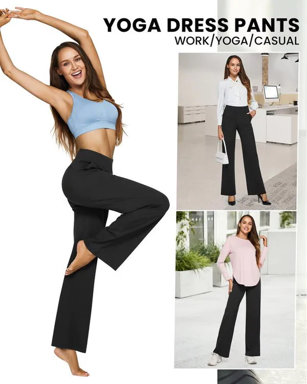🔥🔥Women's High Waist Stretch Casual Yoga Wide Leg Pants - Image 2