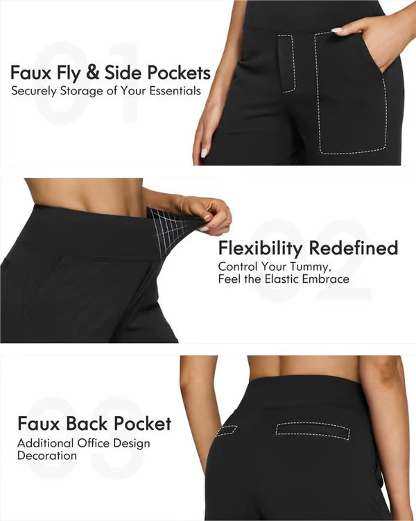 🔥🔥Women's High Waist Stretch Casual Yoga Wide Leg Pants - Image 4
