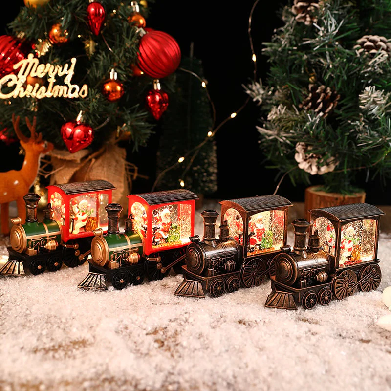 🎉🎅Christmas Gift Music Box Train💝 Music Box Crystal Ball Ornaments