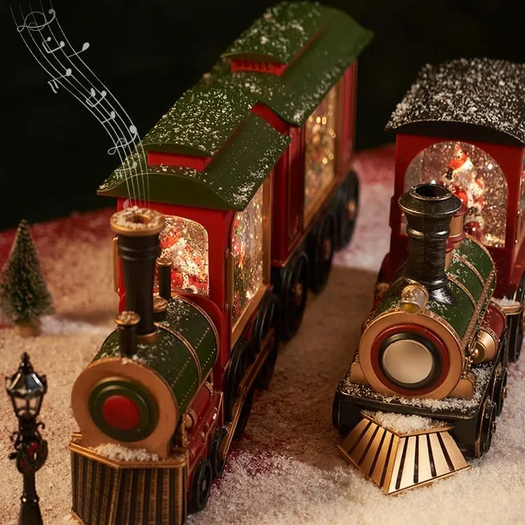 🎉🎅Christmas Gift Music Box Train💝 Music Box Crystal Ball Ornaments - Image 3