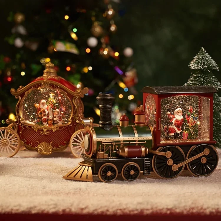 🎉🎅Christmas Gift Music Box Train💝 Music Box Crystal Ball Ornaments - Image 8