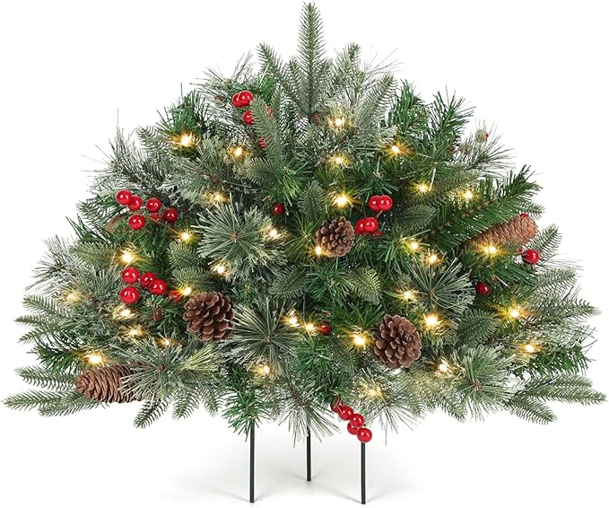 🎄🔥Pre-lit Artificial Christmas Tree Urn Filler💐 - Image 7