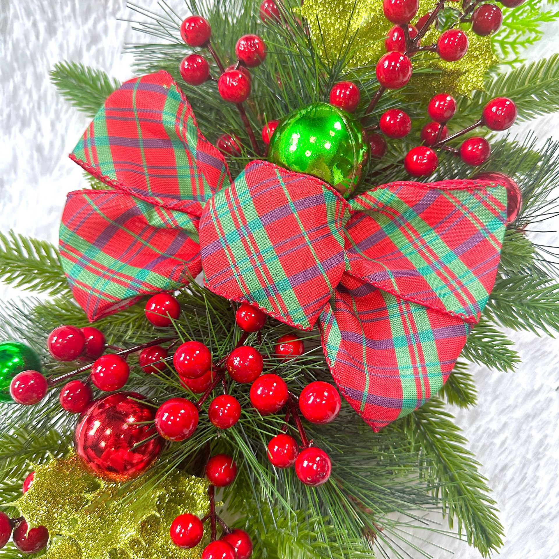 🌲Christmas Cordless Stairway Swag Teardrop Trim Wreath🎁 - Image 4