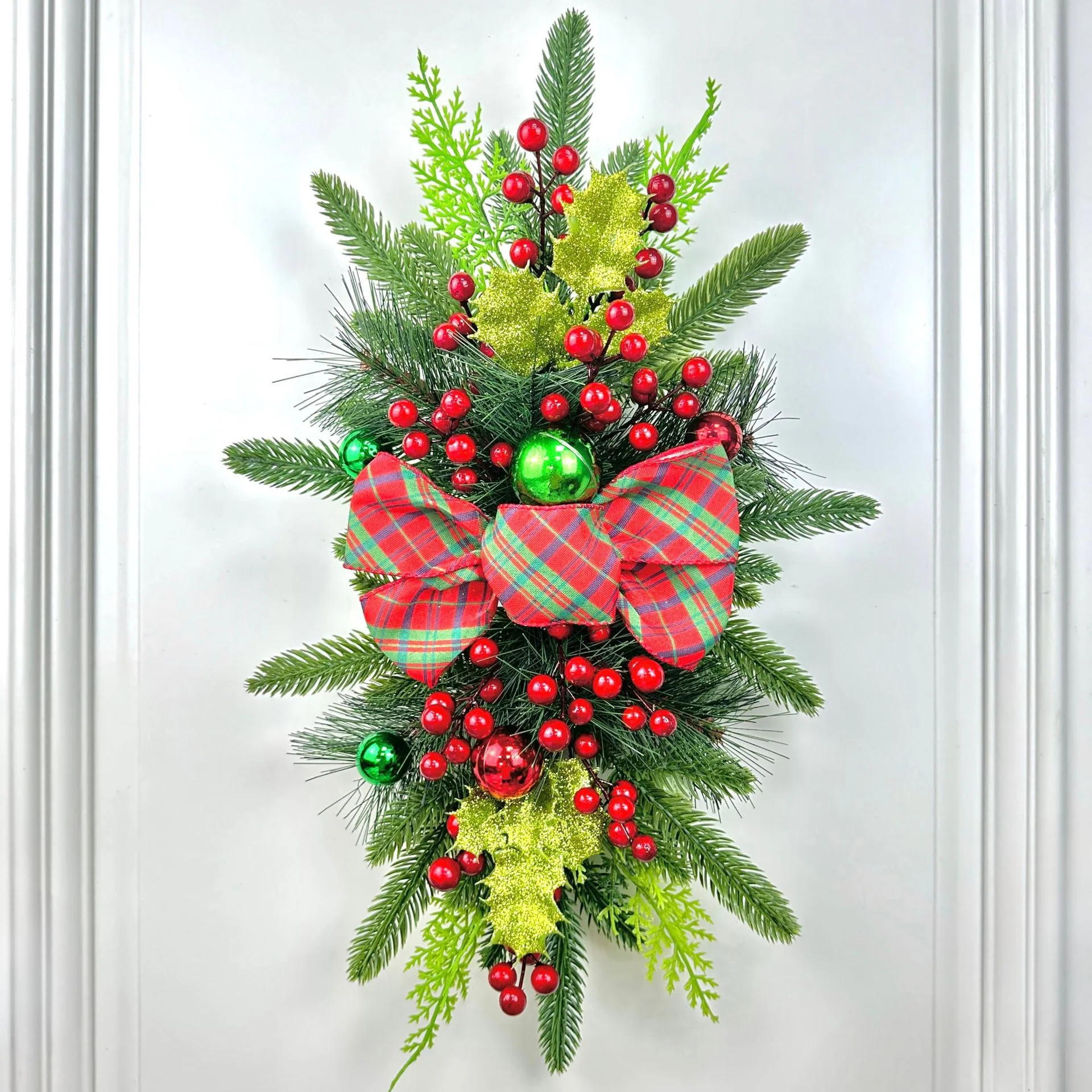 🌲Christmas Cordless Stairway Swag Teardrop Trim Wreath🎁 - Image 6