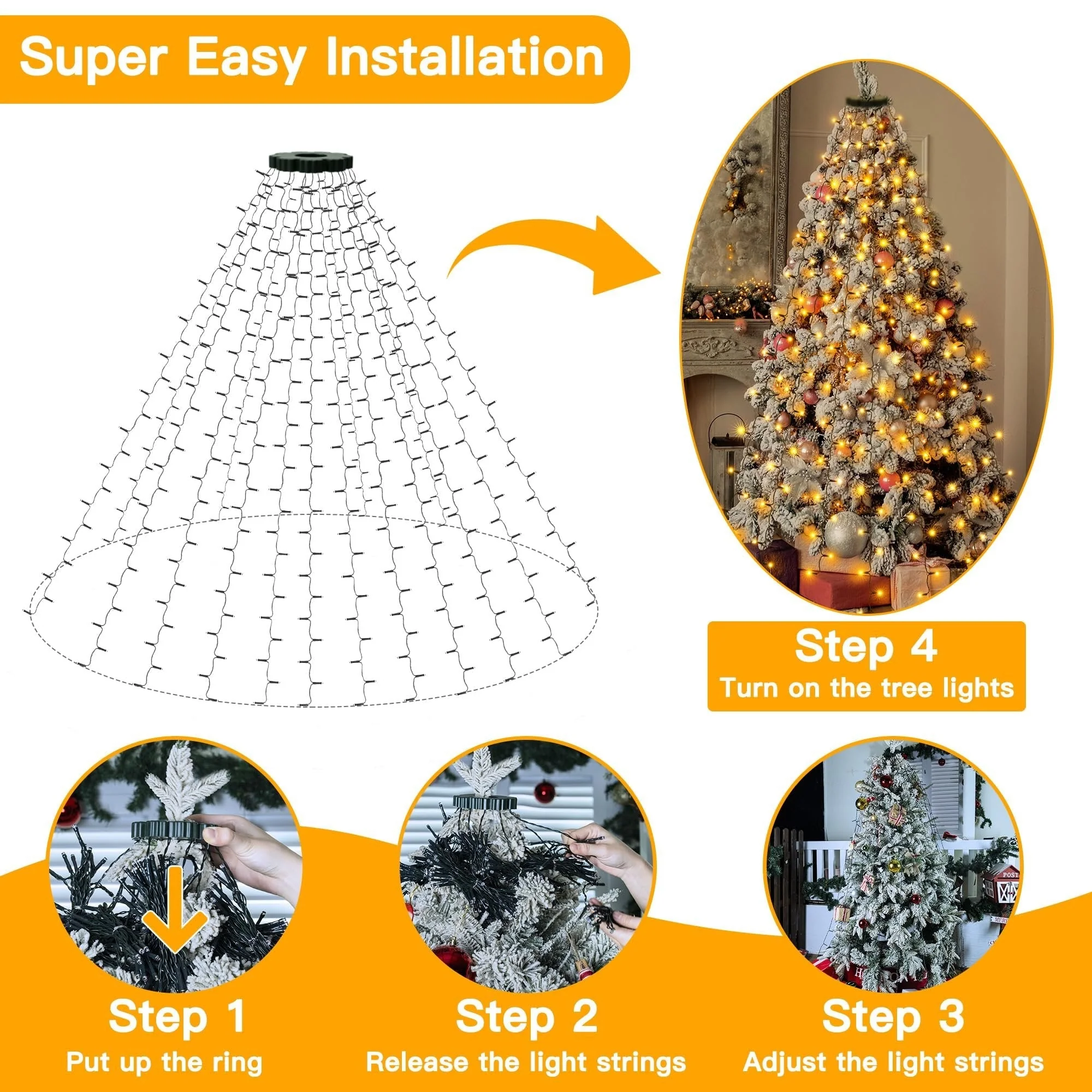 Christmas Pre-sale SALE🎄Christmas Tree Waterfall Lights with Ring - Image 14
