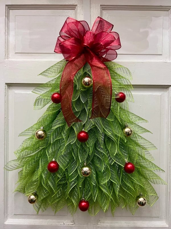 🔥Hot Sale 40% OFF-🎄Handmade Christmas Tree Wreath for Front Door - Image 4