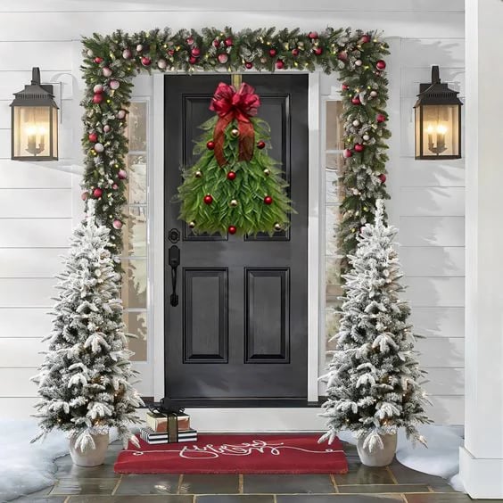 🔥Hot Sale 40% OFF-🎄Handmade Christmas Tree Wreath for Front Door - Image 6