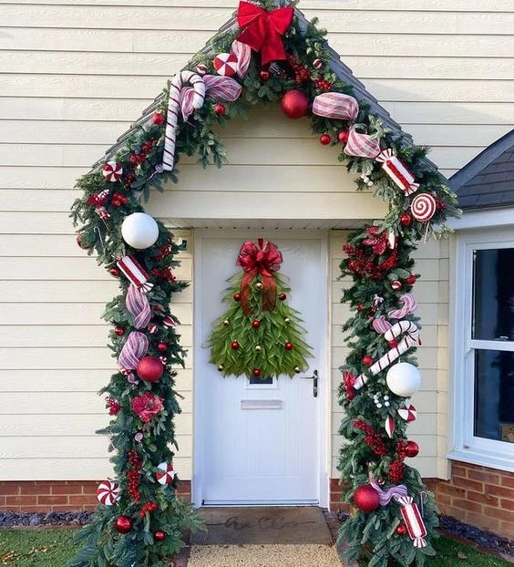 🔥Hot Sale 40% OFF-🎄Handmade Christmas Tree Wreath for Front Door - Image 7