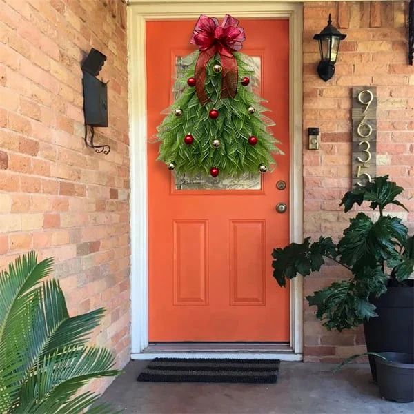 🔥Hot Sale 40% OFF-🎄Handmade Christmas Tree Wreath for Front Door - Image 9