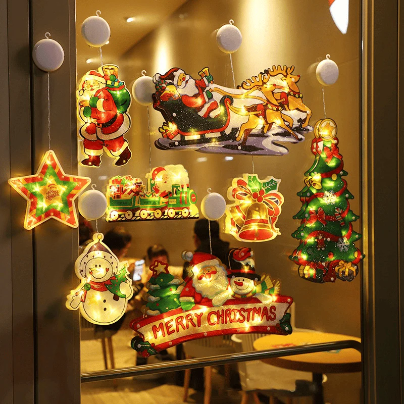 🎄Christmas Window Hanging Lights 🌟