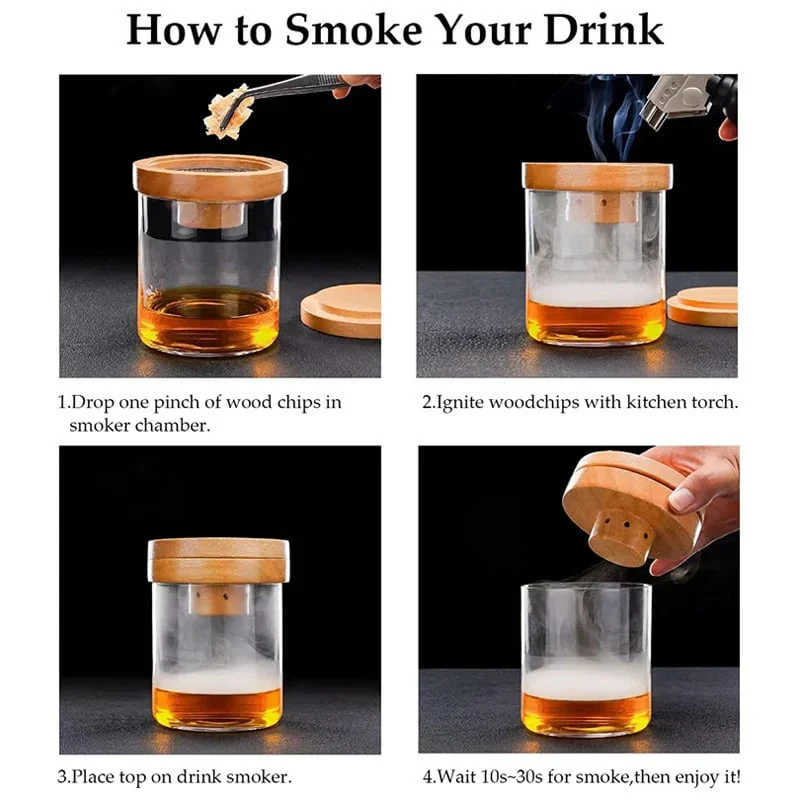 Cocktail Smoker with 8 flavors -Bourbon Whiskey Gifts for Men - Image 2