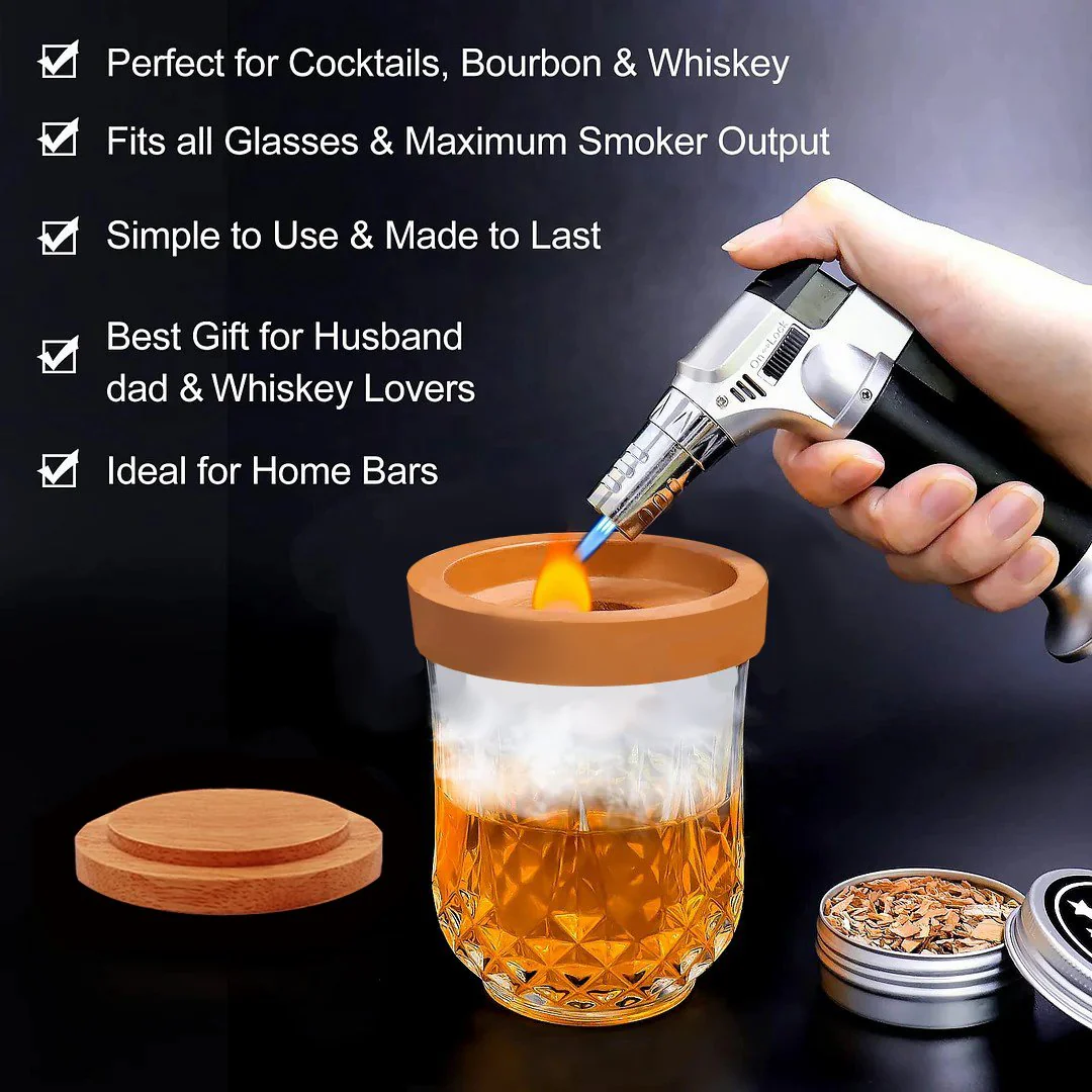 Cocktail Smoker with 8 flavors -Bourbon Whiskey Gifts for Men - Image 6