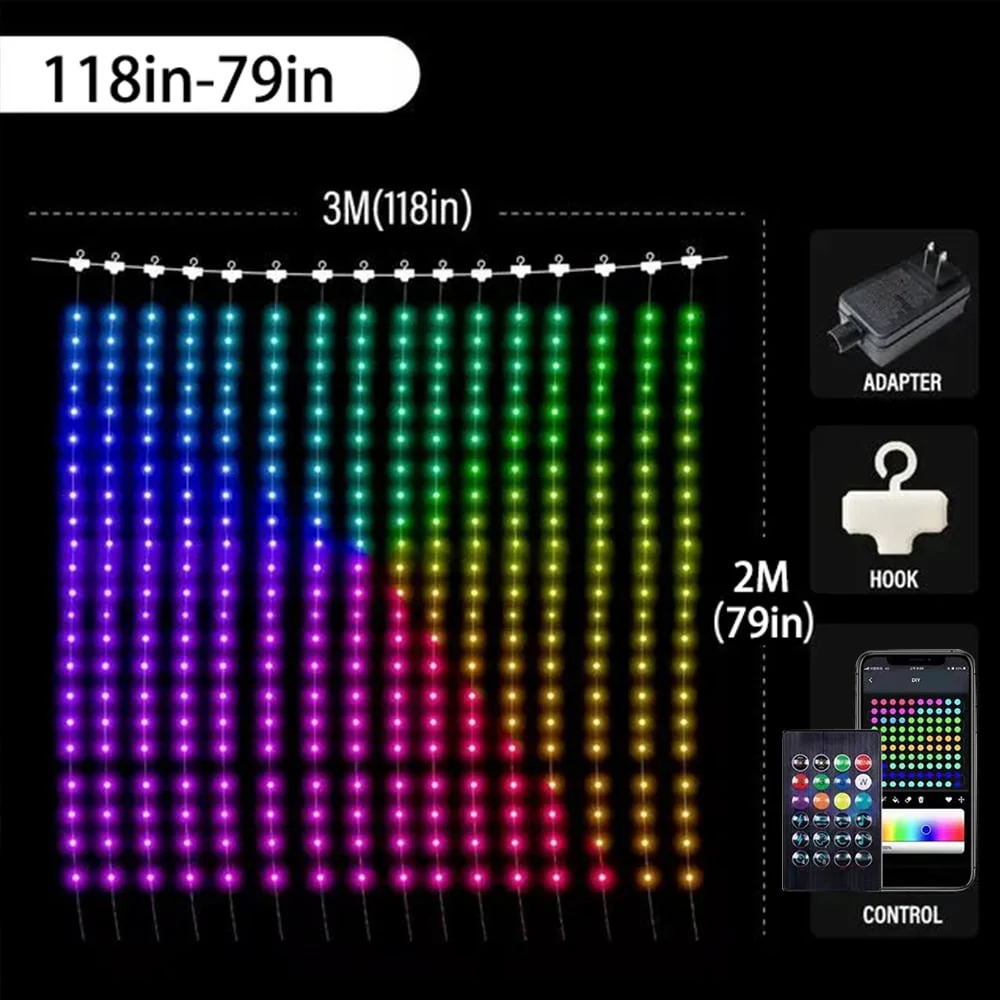 Color Waves LED Curtain Sync Lights - Image 15