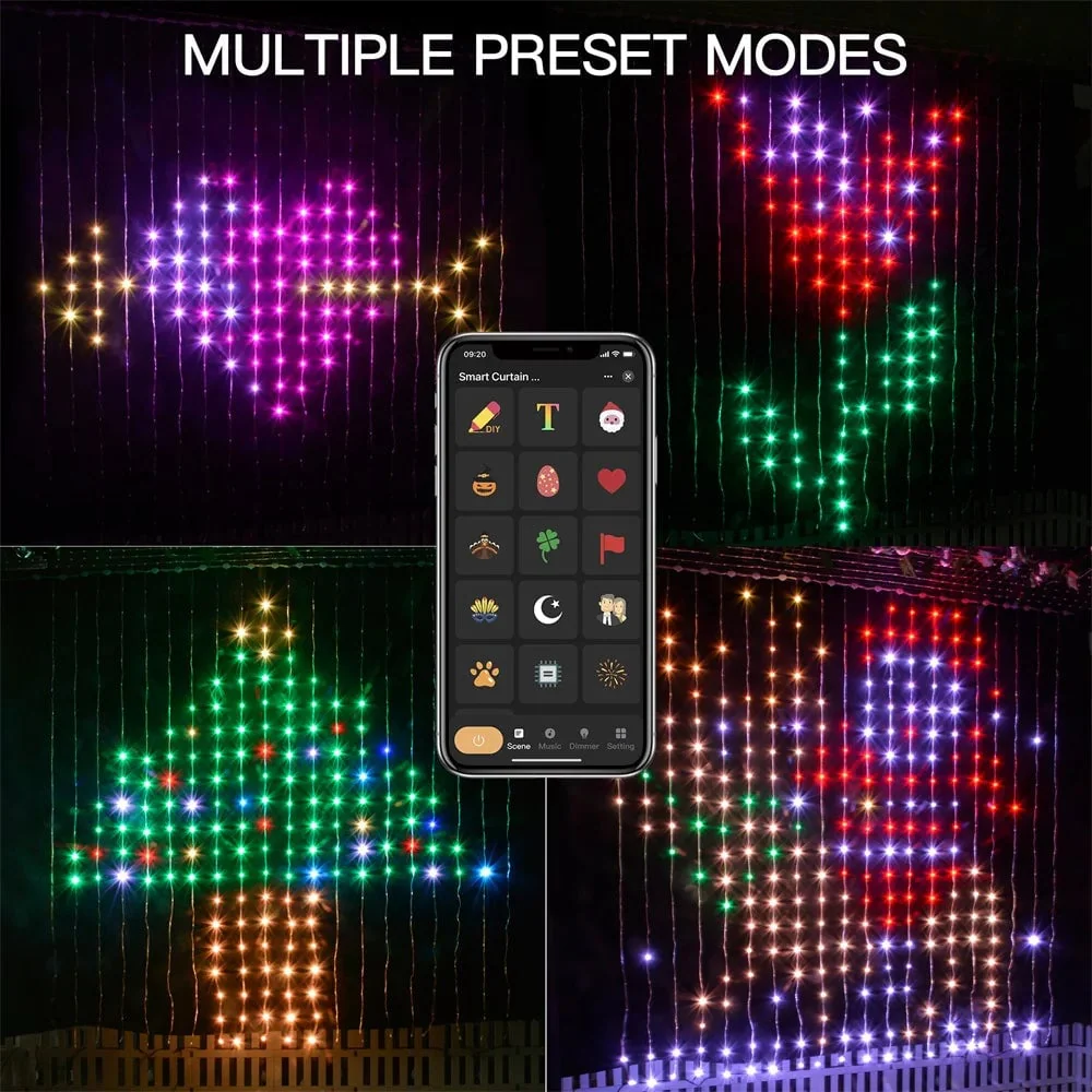 Color Waves LED Curtain Sync Lights - Image 5