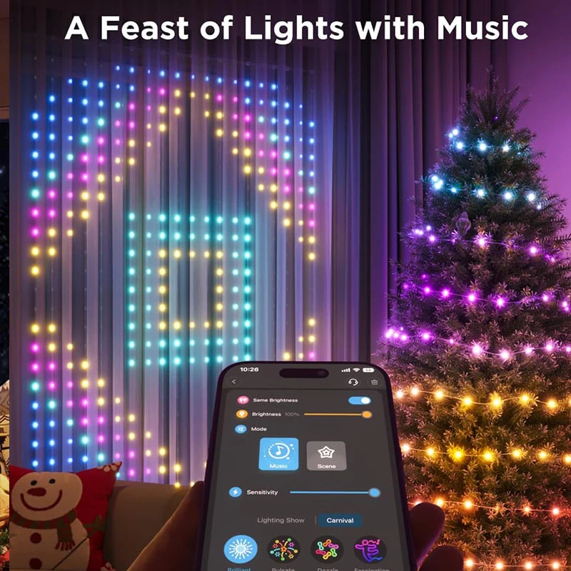 Color Waves LED Curtain Sync Lights - Image 7