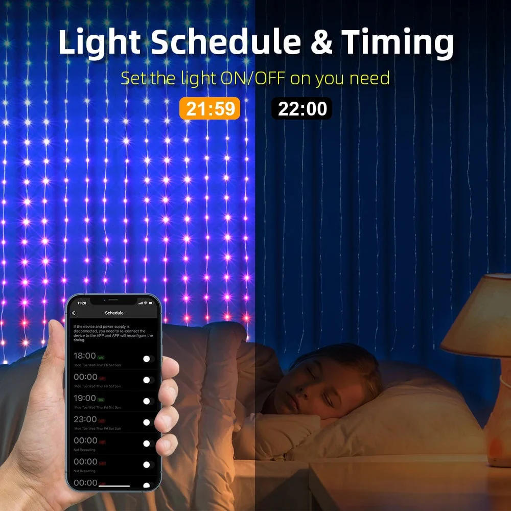 Color Waves LED Curtain Sync Lights - Image 9