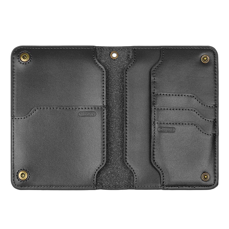 Cowhide multifunctional wallet passport bag travel ticket storage passport holder - Image 4