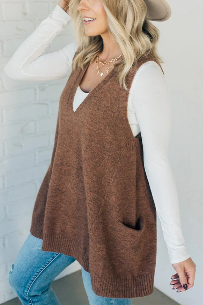 Cozy Pocket Sweater Vest | Buy 2 Free Shipping - Image 2