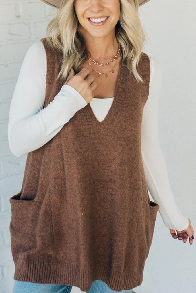 Cozy Pocket Sweater Vest | Buy 2 Free Shipping - Image 4